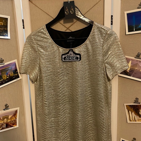 🛍️B2G1 FREE🛍️Outfit: NWT earrings & NWT Angie metallic dress - Picture 3 of 10